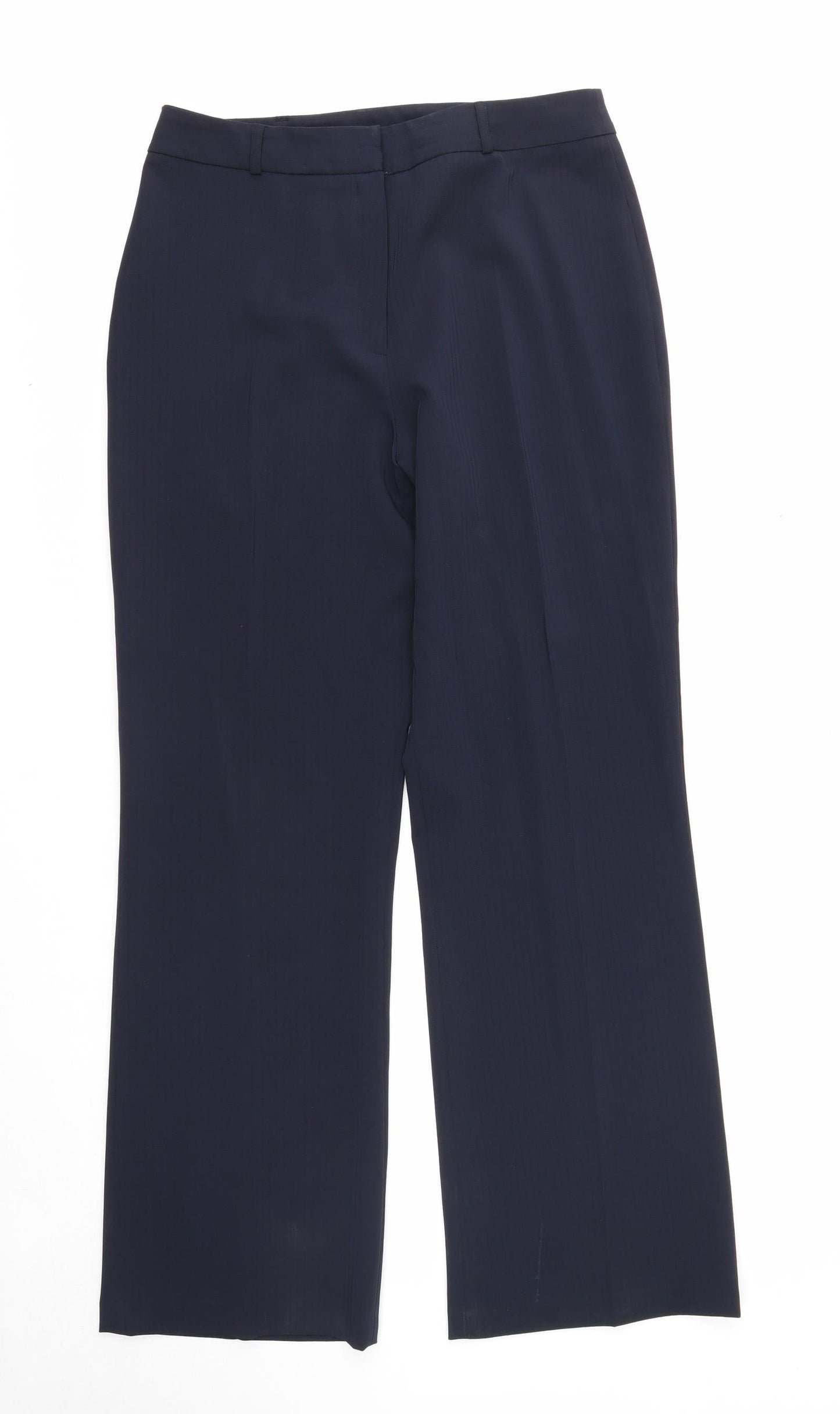 CMD Womens Blue Polyester Trousers Size 14 Regular Zip