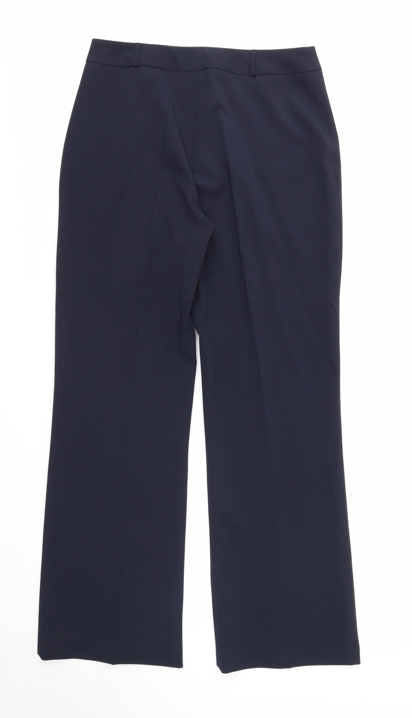 CMD Womens Blue Polyester Trousers Size 14 Regular Zip
