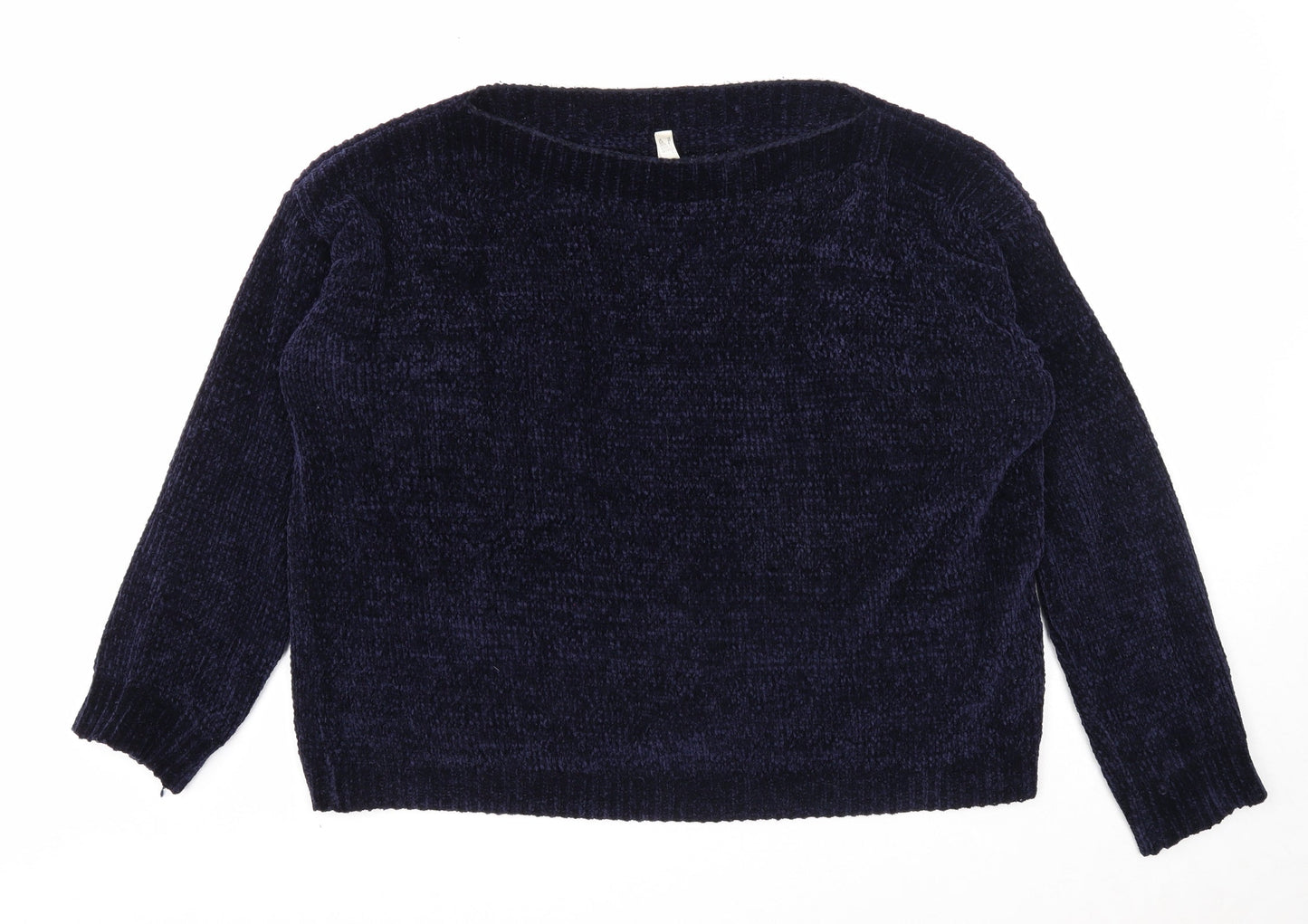 Stella Morgan Womens Blue Boat Neck Polyester Pullover Jumper Size 12