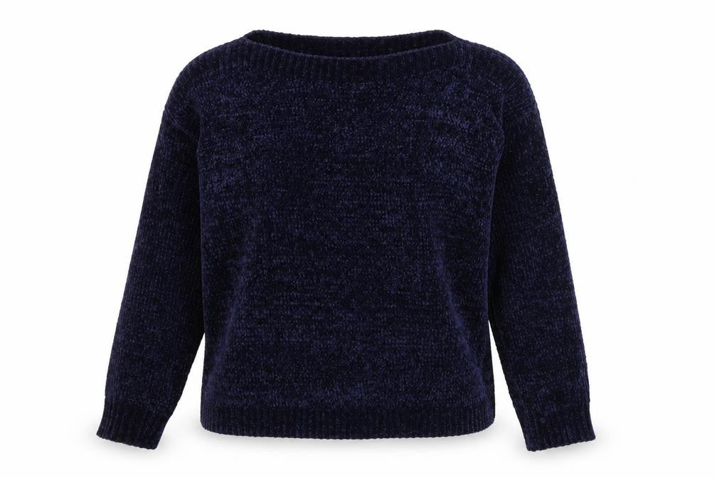 Stella Morgan Womens Blue Boat Neck Polyester Pullover Jumper Size 12