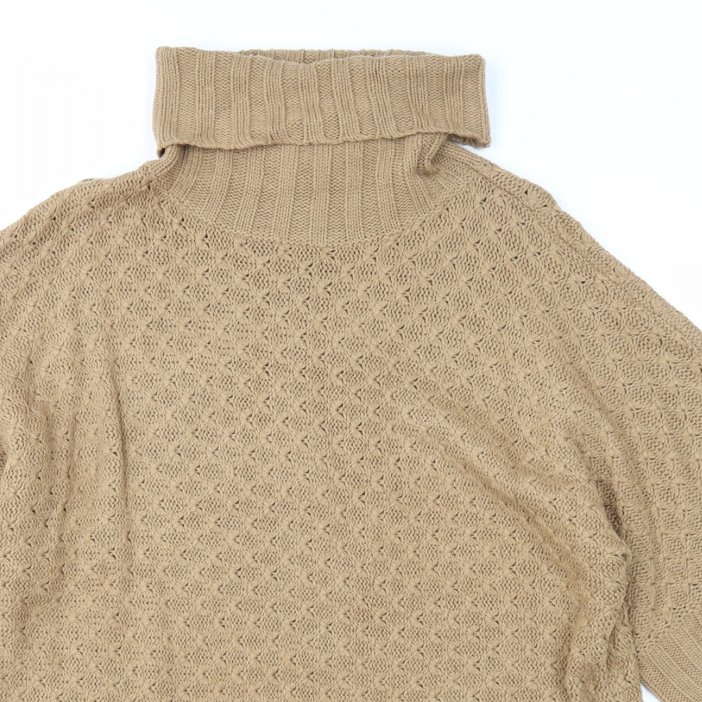 Atmosphere Womens Brown Roll Neck Acrylic Pullover Jumper Size M