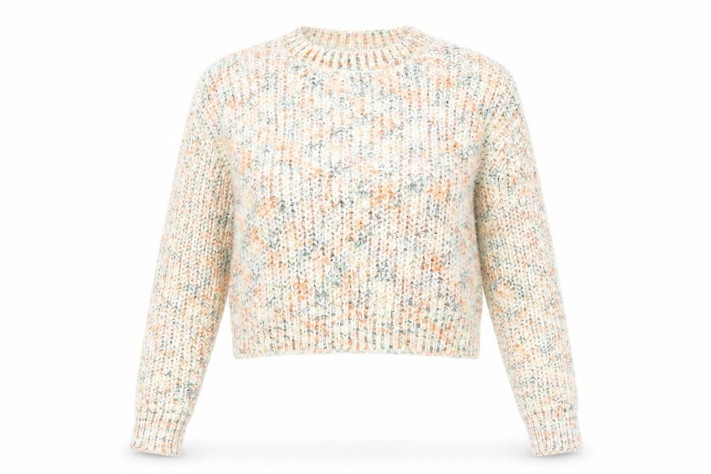 QED London Womens Multicoloured Round Neck Polyester Pullover Jumper Size S