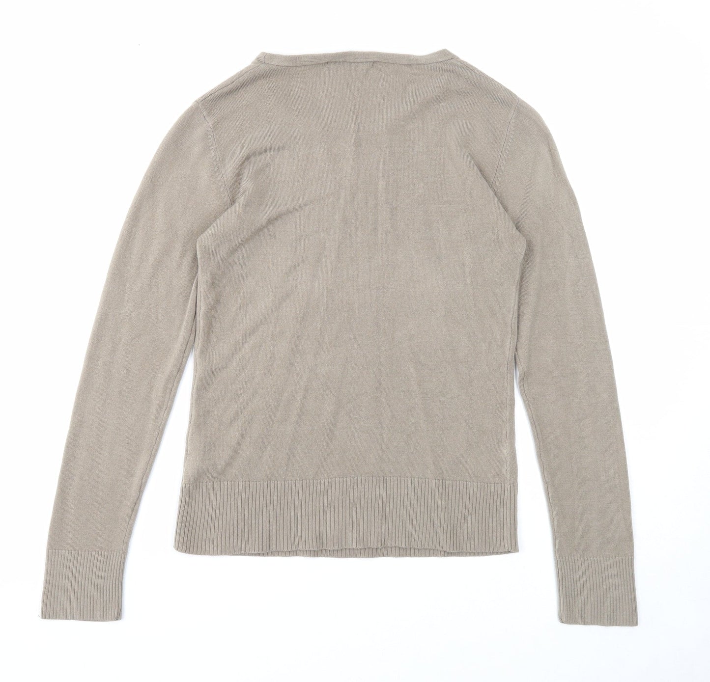 Atmosphere Womens Brown Scoop Neck Acrylic Pullover Jumper Size 12