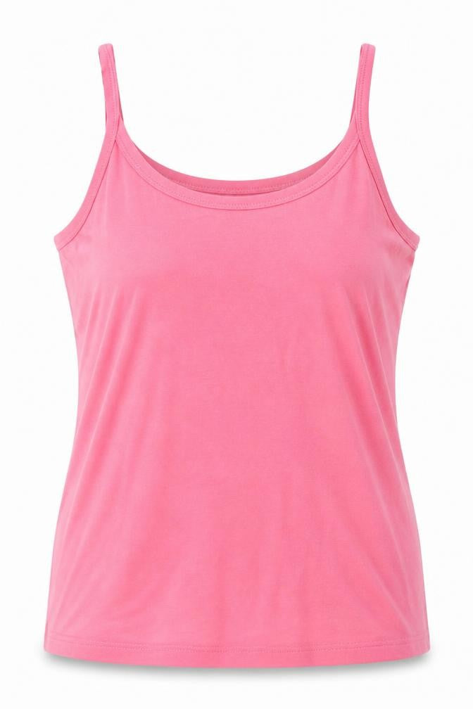 Editions Womens Pink Cotton Basic Tank Size 18 Round Neck