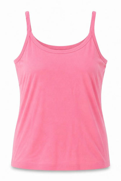 Editions Womens Pink Cotton Basic Tank Size 18 Round Neck