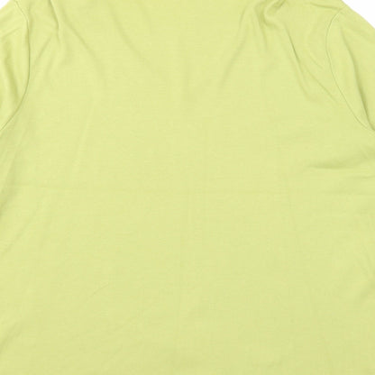 Casual Club Womens Green Cotton Basic Blouse Size 20 V-Neck
