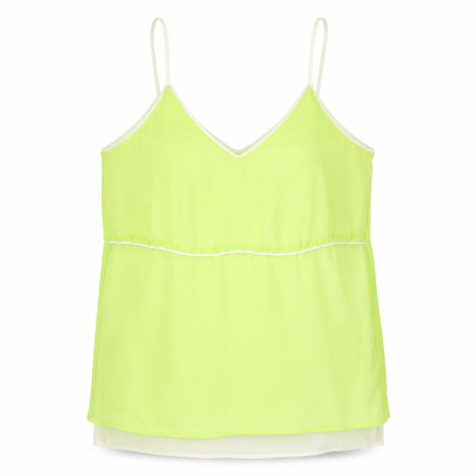Zara Womens Green Polyester Basic Tank Size S V-Neck