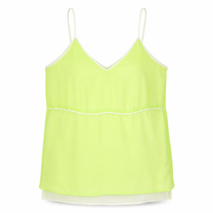 Zara Womens Green Polyester Basic Tank Size S V-Neck