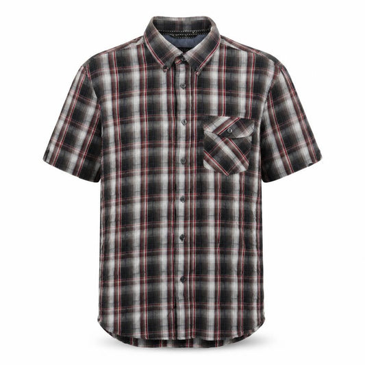 Avenue Mens Black Plaid Cotton Button-Up Size M Collared Button