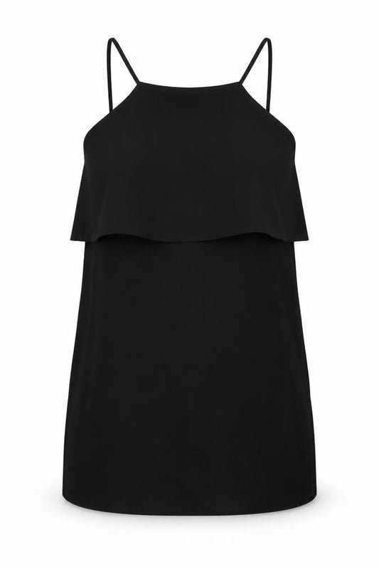 Womens Black Polyester Mini Size L Square Neck Pullover