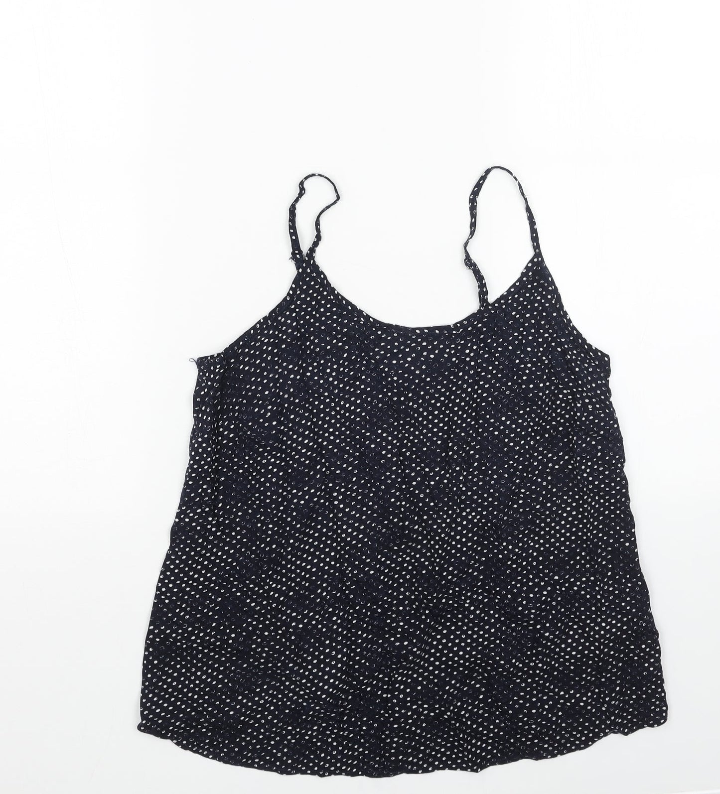 Matalan Womens Blue Geometric Viscose Camisole Tank Size 12 Scoop Neck