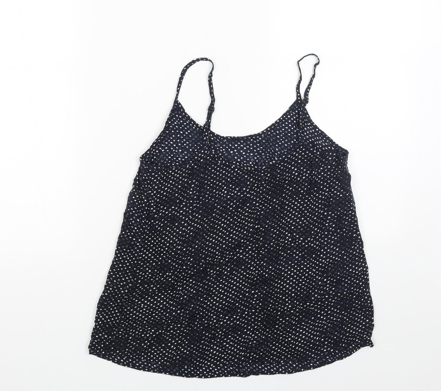 Matalan Womens Blue Geometric Viscose Camisole Tank Size 12 Scoop Neck