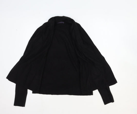Marks and Spencer Womens Black V-Neck Cotton Cardigan Jumper Size S