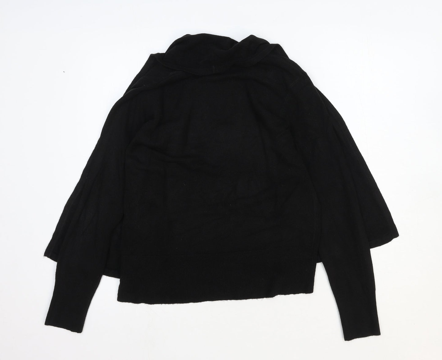 Marks and Spencer Womens Black V-Neck Cotton Cardigan Jumper Size S