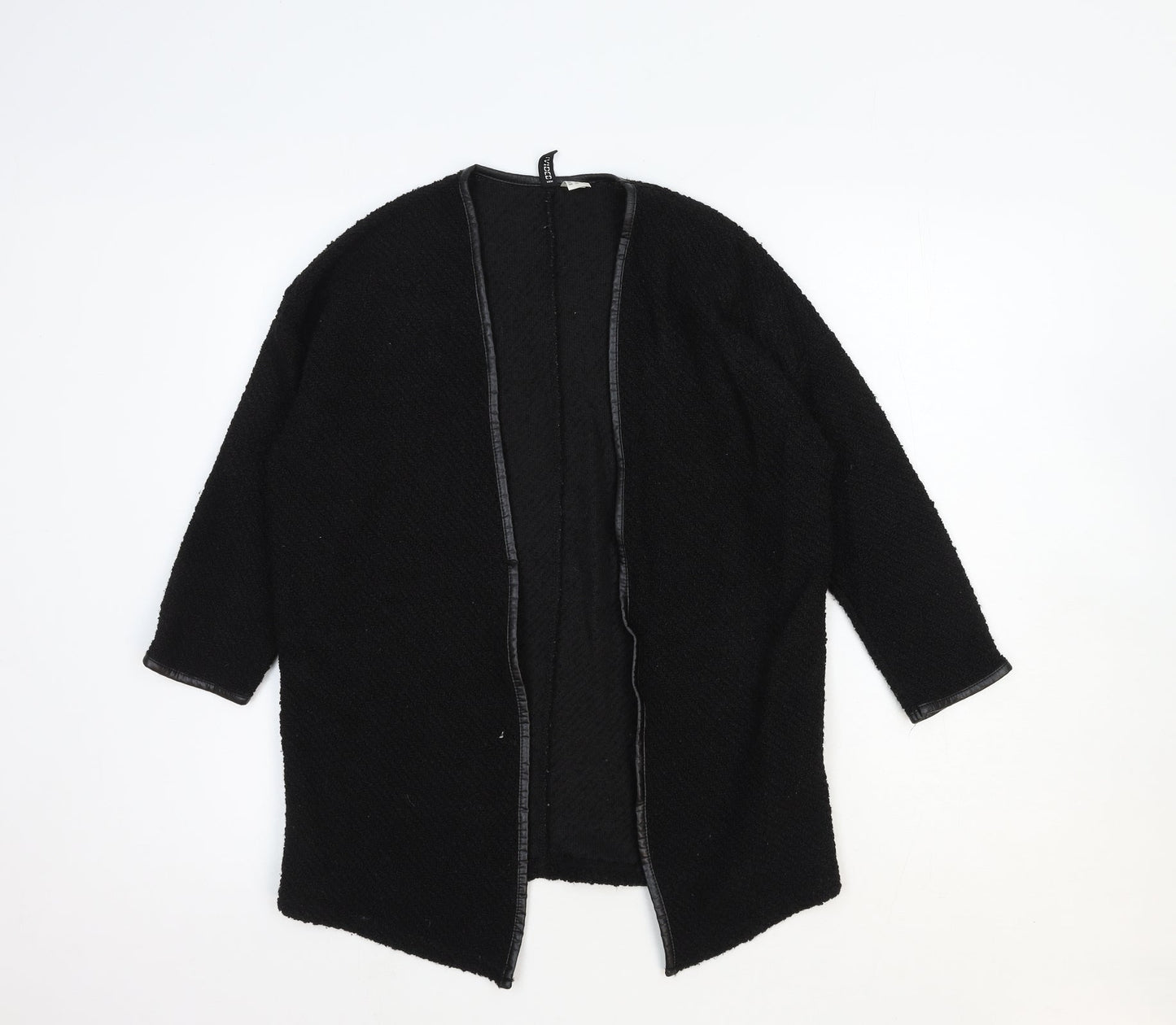 H&M Womens Black V-Neck Cotton Cardigan Jumper Size S