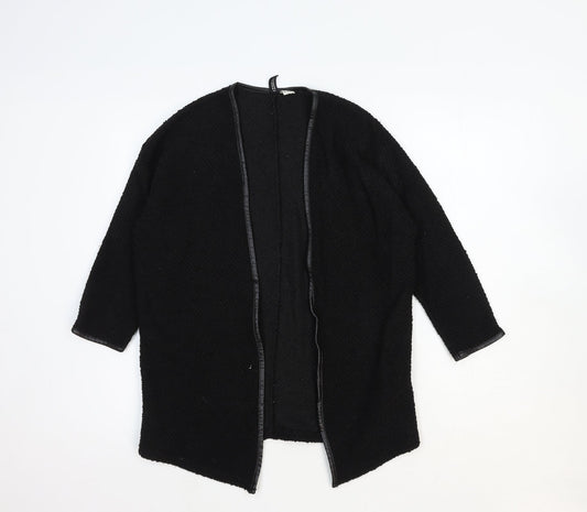 H&M Womens Black V-Neck Cotton Cardigan Jumper Size S