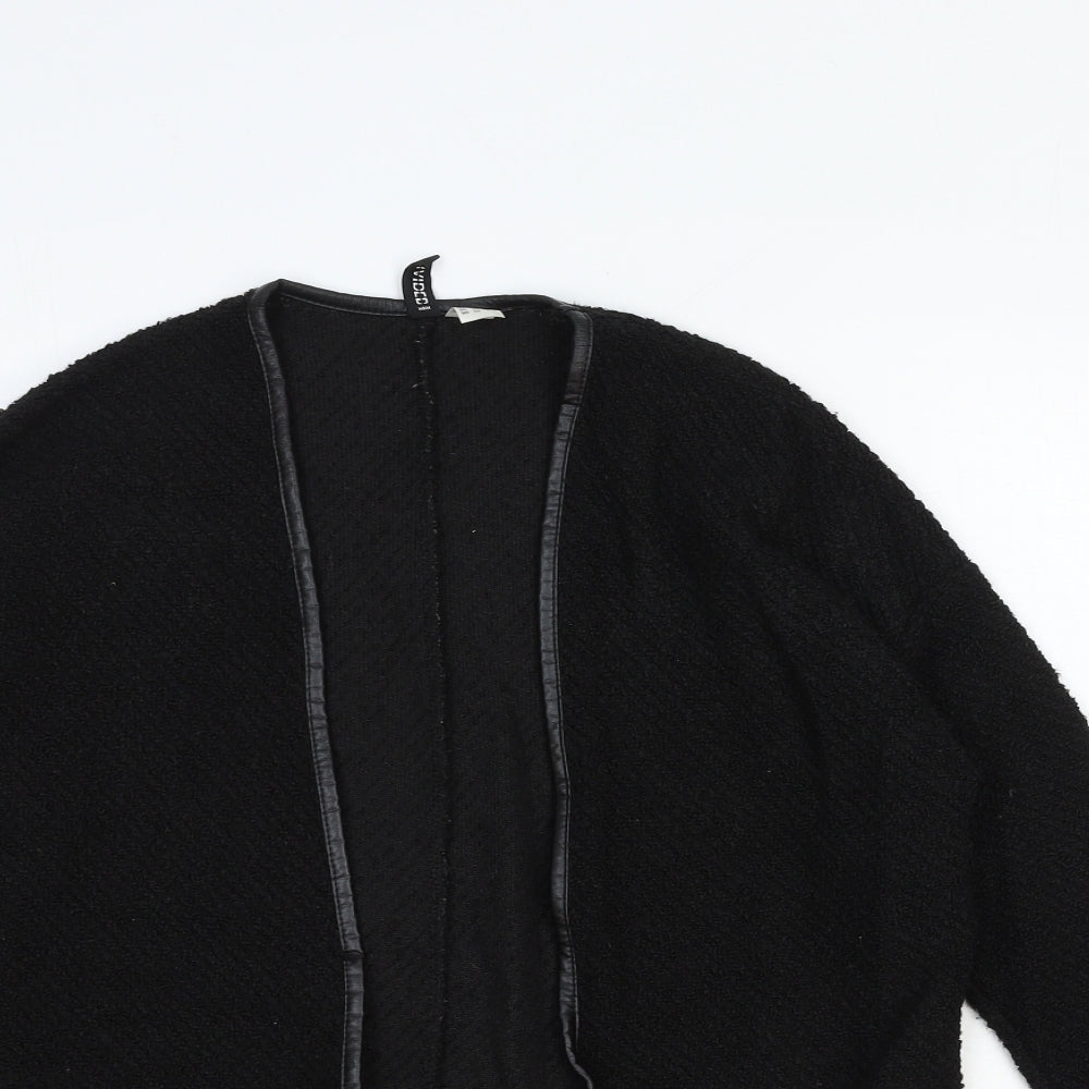 H&M Womens Black V-Neck Cotton Cardigan Jumper Size S