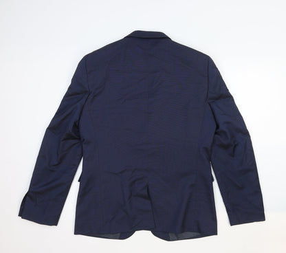Next Mens Blue Cotton Jacket Suit Jacket Size 42 Regular