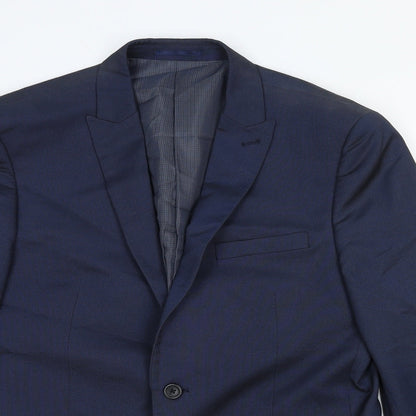 Next Mens Blue Cotton Jacket Suit Jacket Size 42 Regular