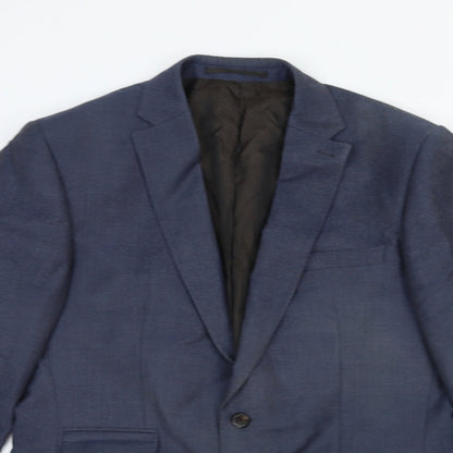 Next Mens Blue Cotton Jacket Suit Jacket Size 42 Regular