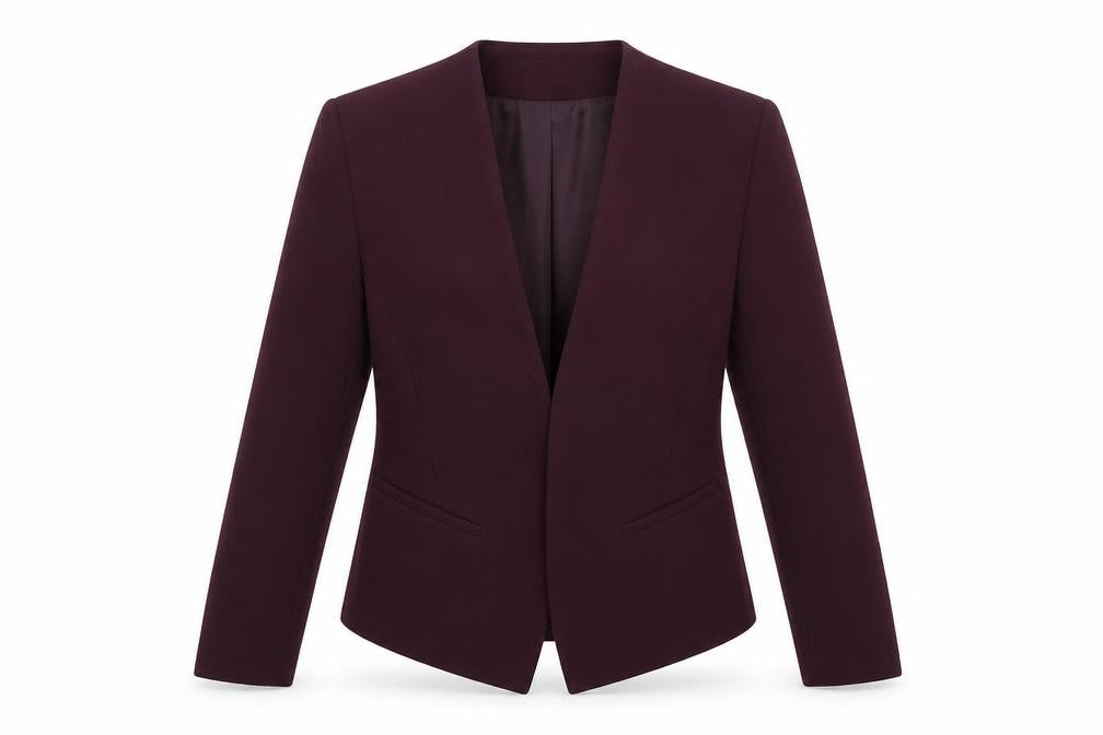 Topshop Womens Purple Cotton Jacket Blazer Size 6