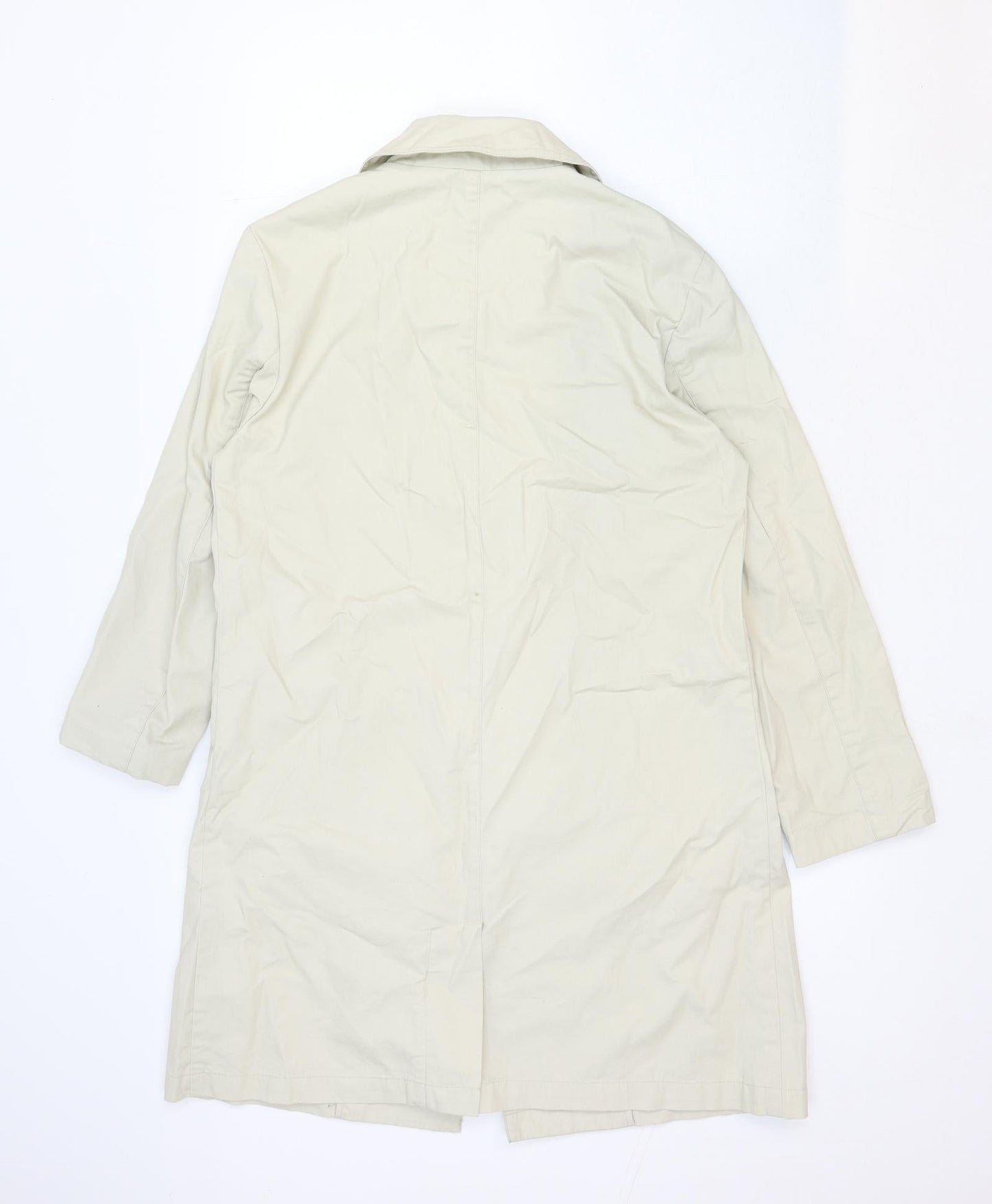 Per Una Womens Beige Overcoat Coat Size S Button
