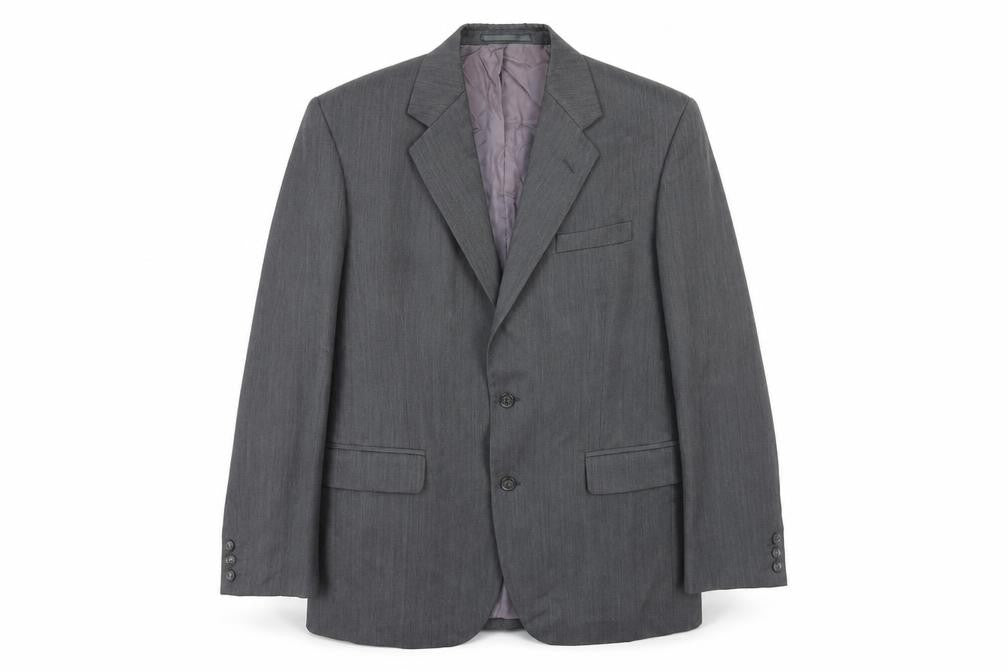 The Classic Collection Mens Grey Cotton Jacket Suit Jacket Size 42 Regular