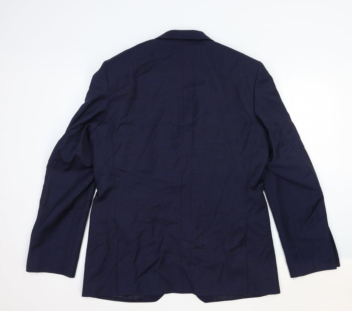 Alfred Brown Mens Blue Cotton Jacket Suit Jacket Size 42 Regular