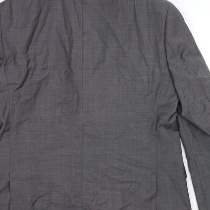 Autograph Mens Grey Cotton Jacket Suit Jacket Size 40 Regular