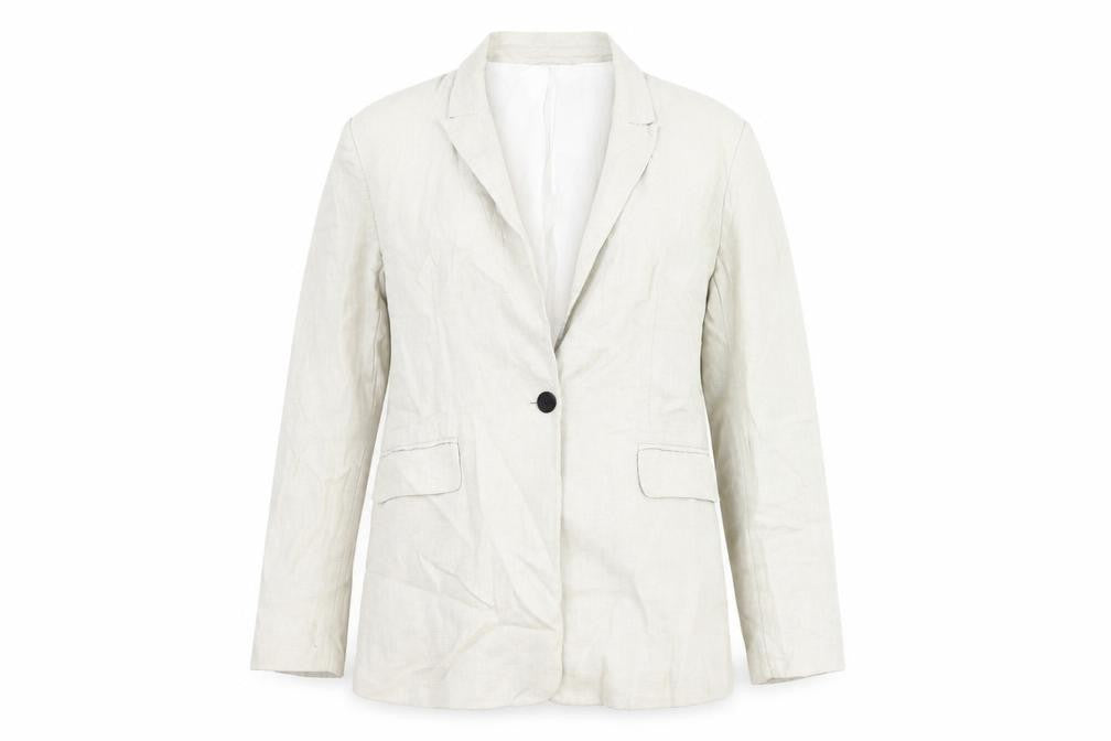 H&M Womens White Cotton Jacket Blazer Size S