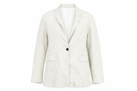 H&M Womens White Cotton Jacket Blazer Size S