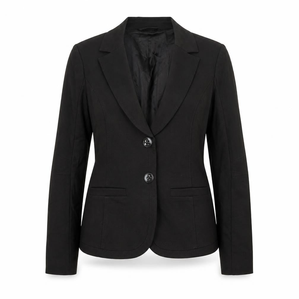 Tatuum Womens Black Cotton Jacket Blazer Size 8