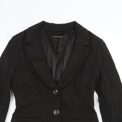 Tatuum Womens Black Cotton Jacket Blazer Size 8
