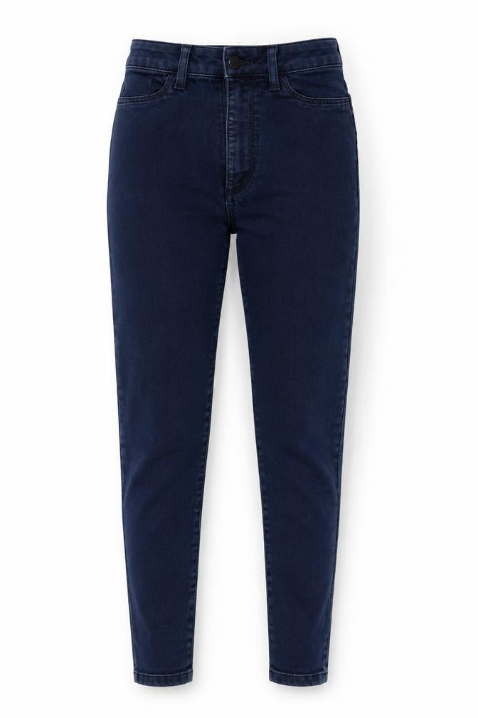 Marks & Spencer Womens Blue Cotton Skinny Jeans Size 6 Regular Zip