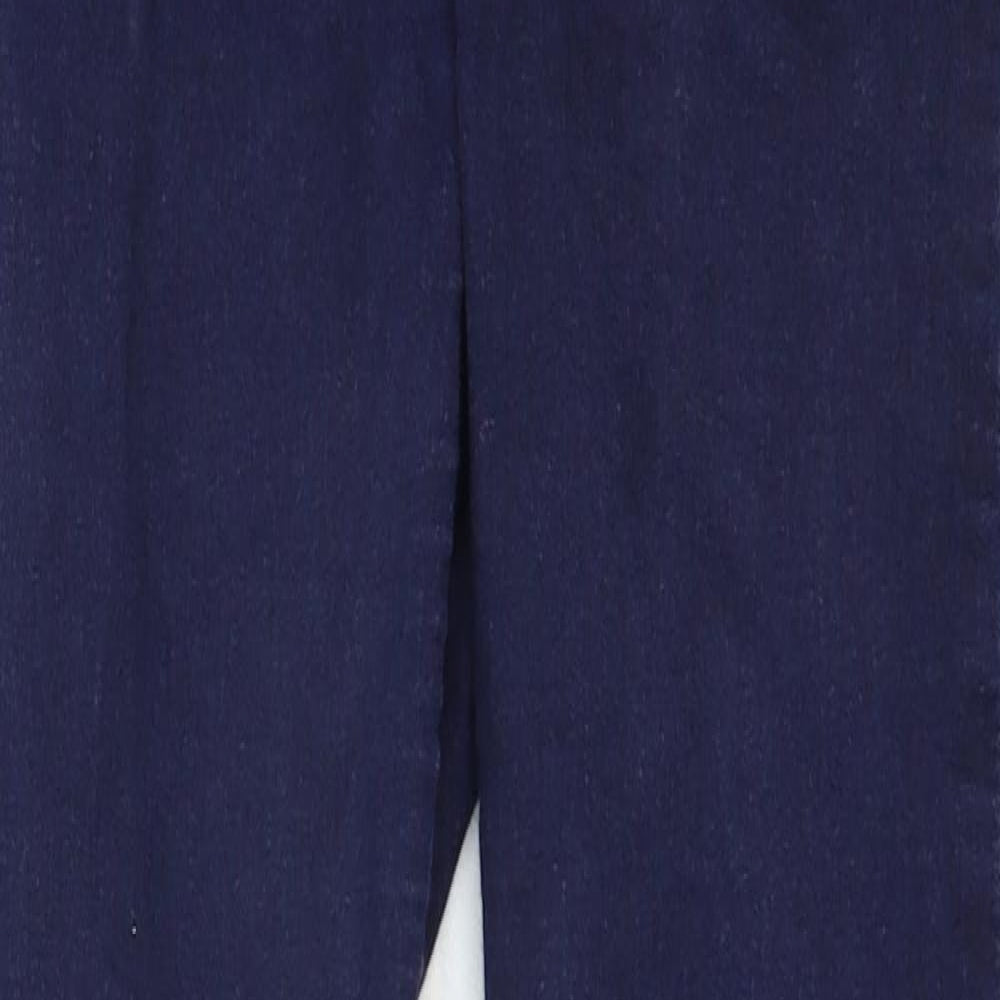 Marks and Spencer Womens Blue Cotton Skinny Jeans Size 6 Regular Zip