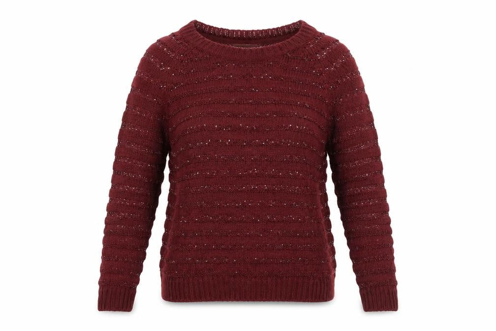 Love Knitwear Womens Purple Round Neck Acrylic Pullover Jumper Size 12