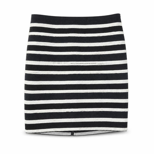 H&M Womens Black Striped Cotton Mini Skirt Size 6