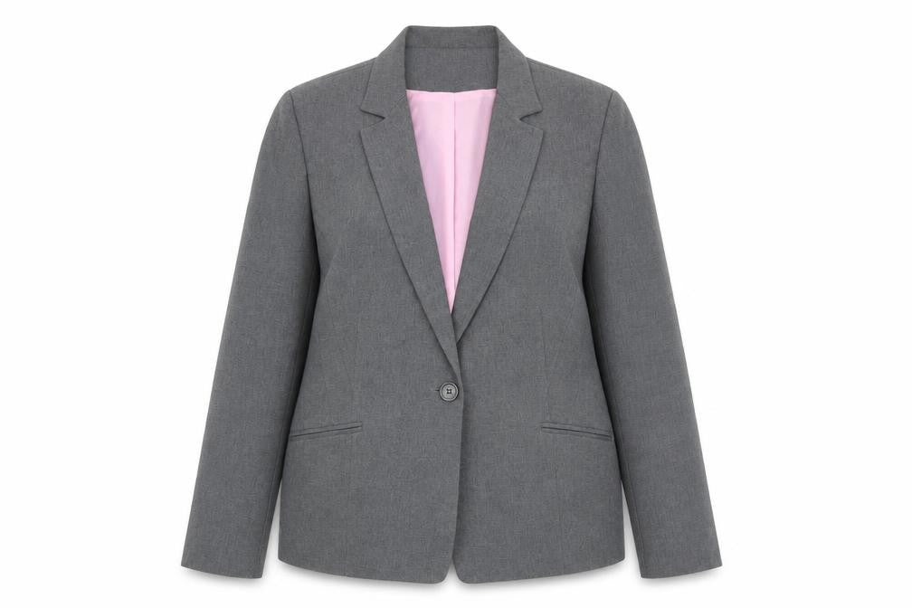 Dorothy Perkins Womens Grey Cotton Jacket Blazer Size 16