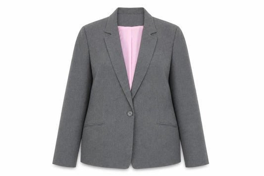 Dorothy Perkins Womens Grey Cotton Jacket Blazer Size 16