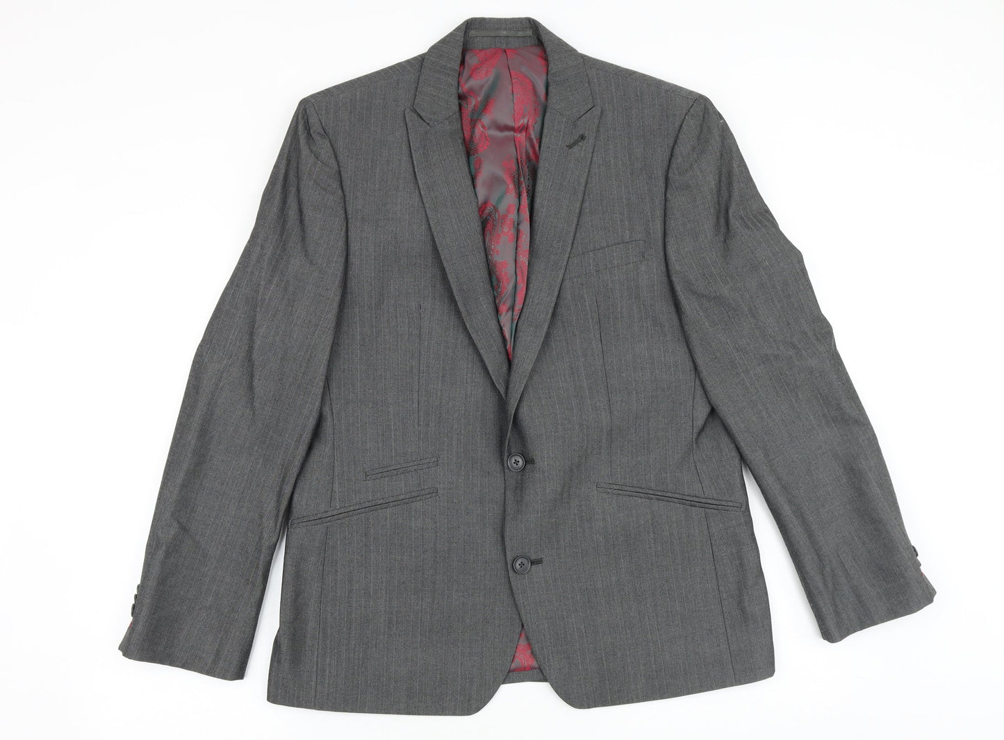 NEXT Mens Grey Cotton Jacket Suit Jacket Size 40 Regular