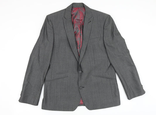 NEXT Mens Grey Cotton Jacket Suit Jacket Size 40 Regular