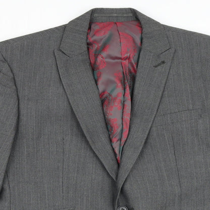 Next Mens Grey Cotton Jacket Suit Jacket Size 40 Regular