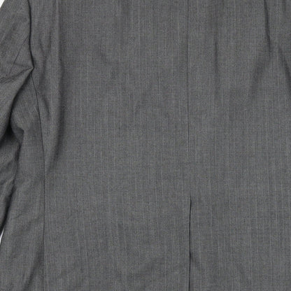 Next Mens Grey Cotton Jacket Suit Jacket Size 40 Regular