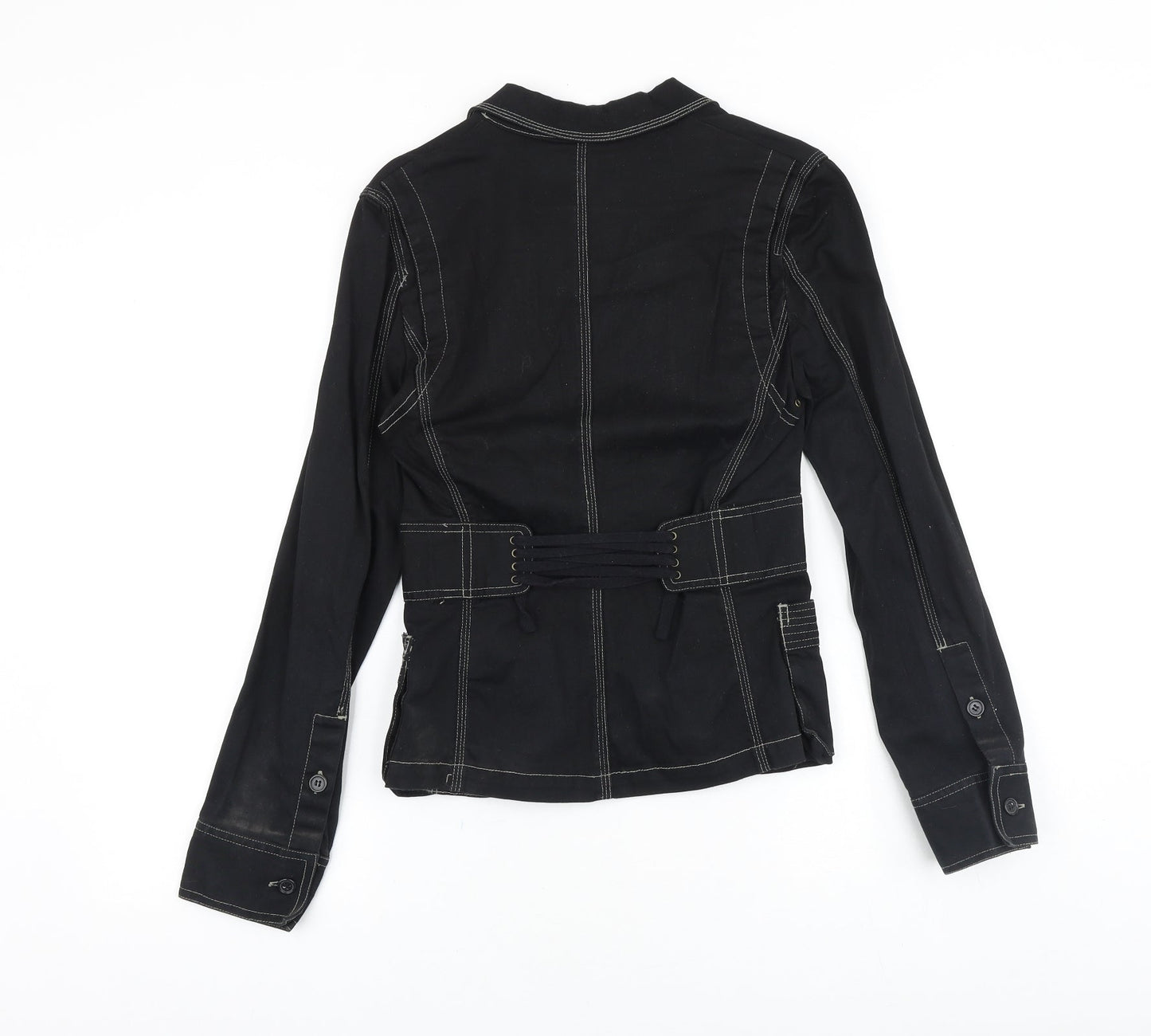 RH Hessar Womens Black Jacket Size 8 Button