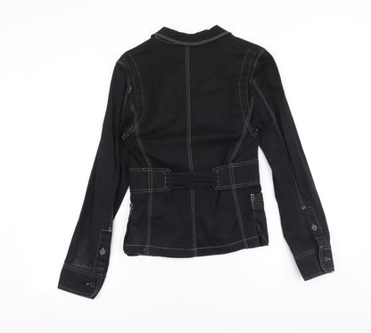 RH Hessar Womens Black Jacket Size 8 Button