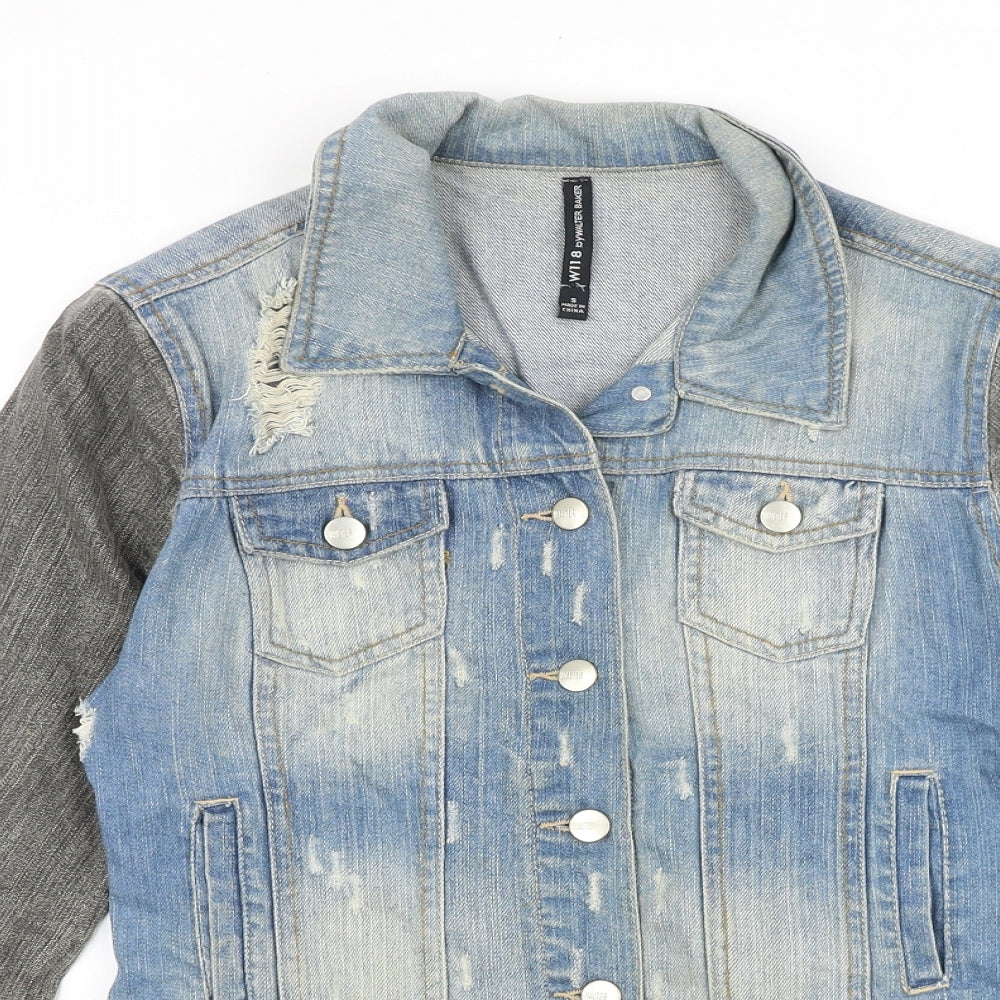 Walter Baker Womens Blue Jacket Size S Button