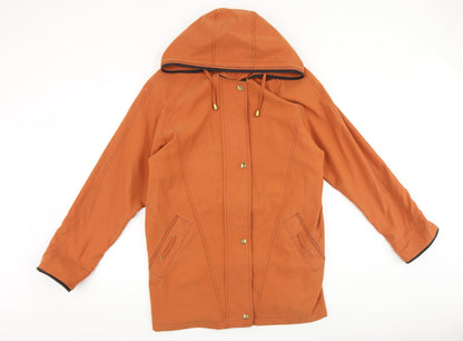 Essentials Womens Orange Jacket Size 10 Zip