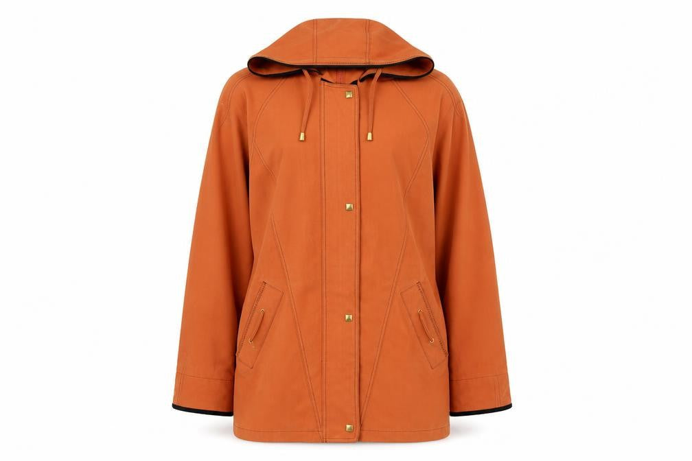 Essentials Womens Orange Jacket Size 10 Zip
