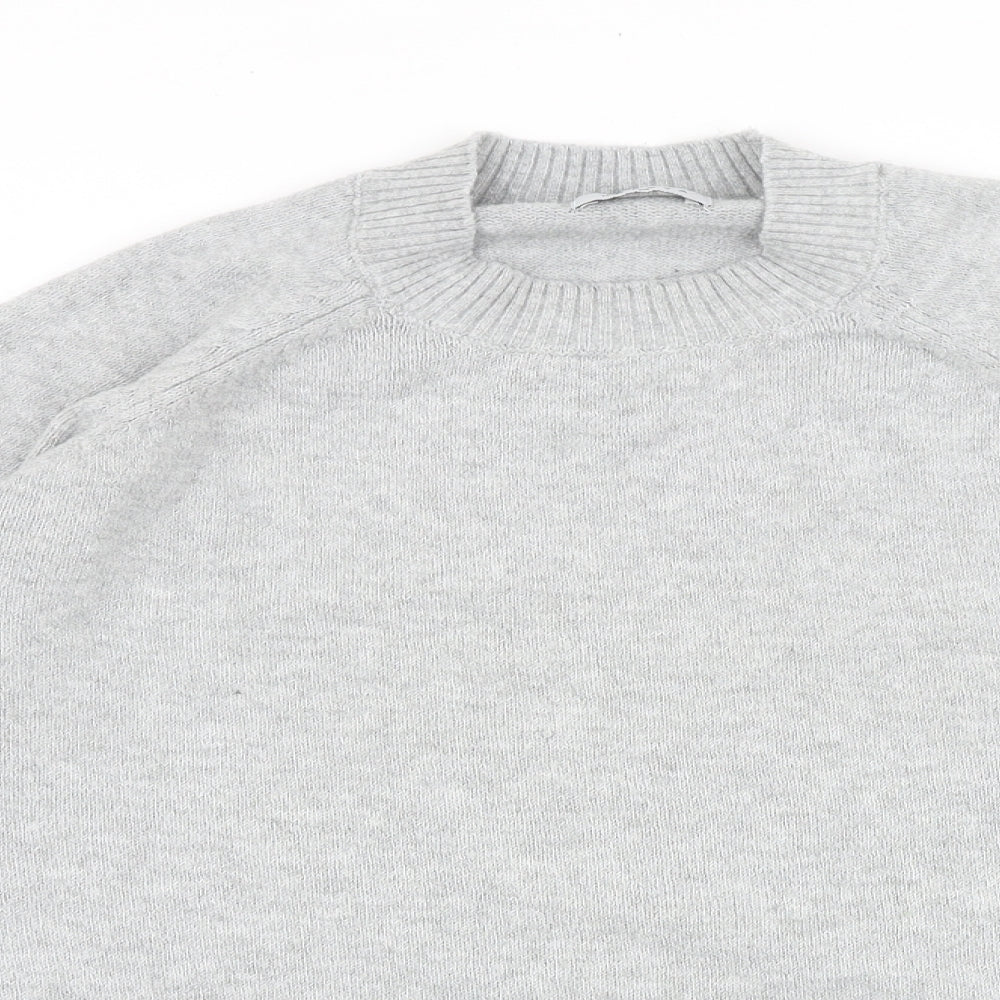 Papaya Womens Grey Crew Neck Polyester Pullover Jumper Size M