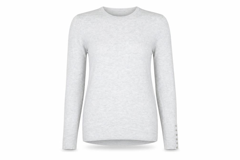 Zara Womens Grey Round Neck Acrylic Pullover Jumper Size M